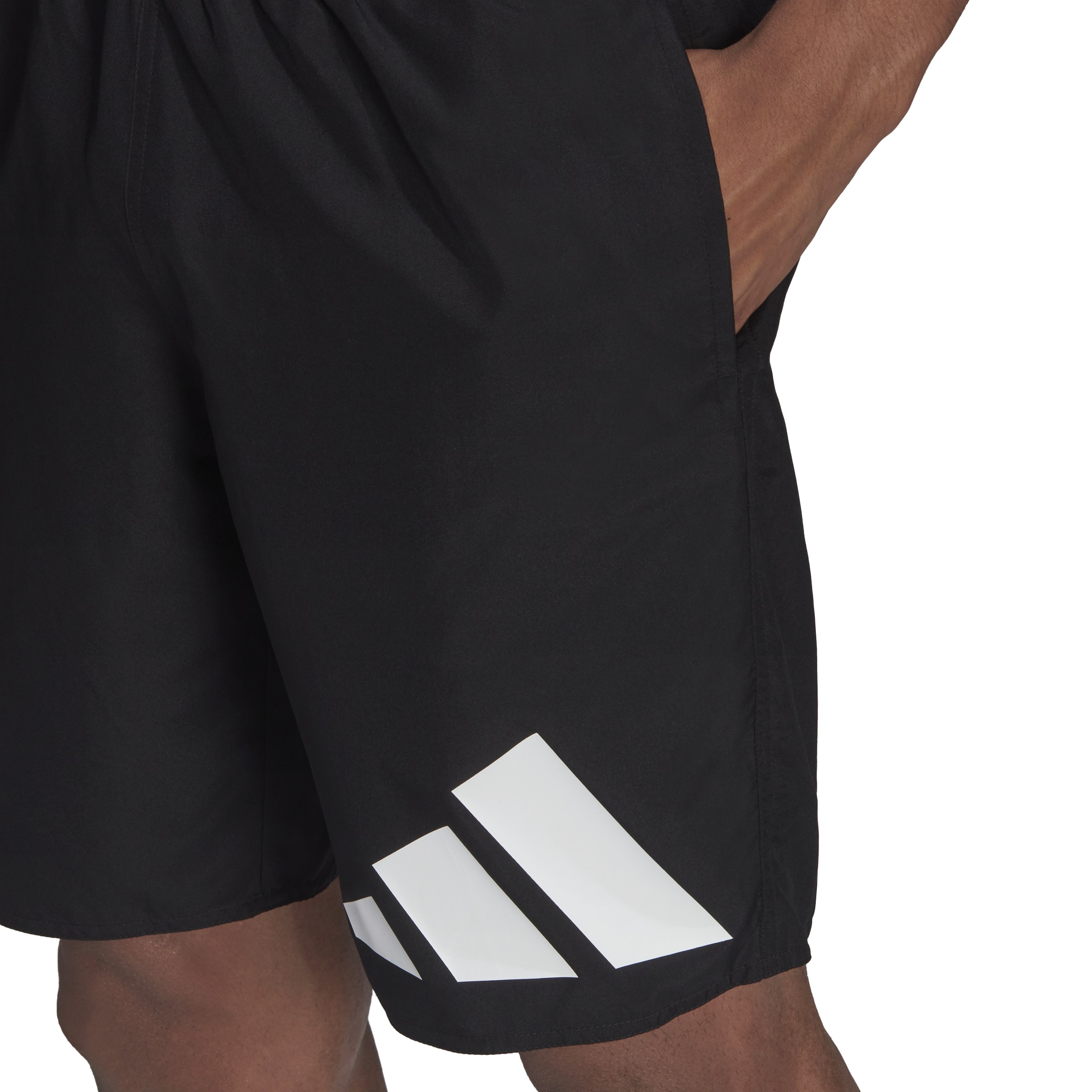 adidas classic length logo swim shorts