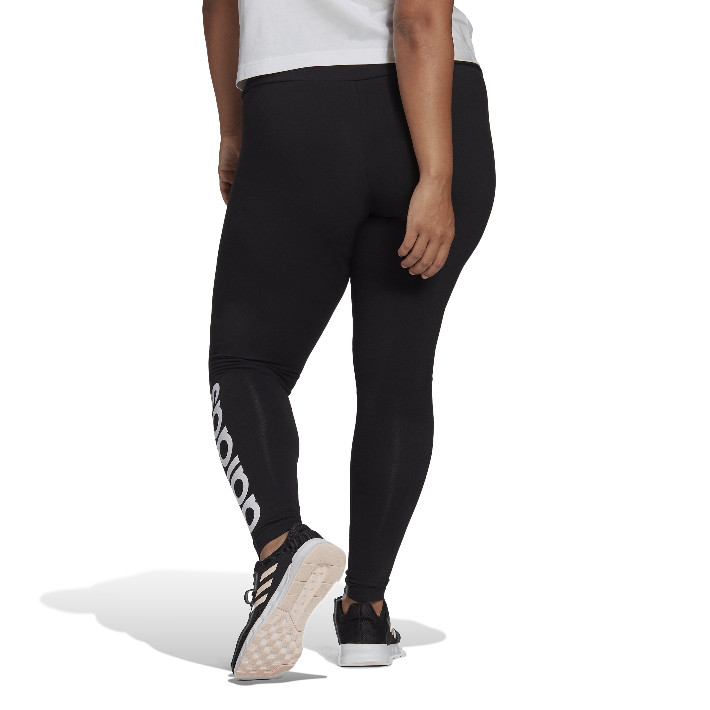 Essentials High-Waisted Logo Leggings (Plus Size)