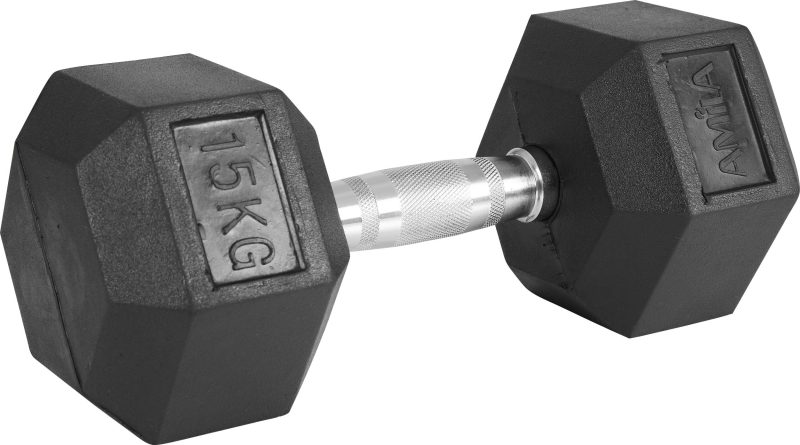 Αλτήρας Εξάγωνος Rubber Cover Class A - 15,0Kg AMILA 84541