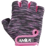 Γάντια Άρσης Βαρών PE Lycra Ροζ S 8330901 Amila