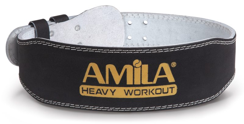 Ζώνη Άρσης Βαρών Δερμάτινη Μαύρη C Quality XL AMILA 83339