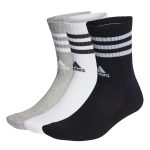 Adidas 3-Stripes Cushioned Crew Socks 3 Pairs IC1323 Μαύρες/Λευκές/Γκρι