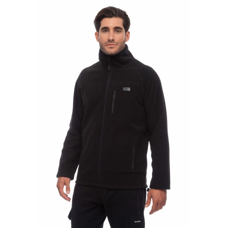 BeNation Ανδρική Ζακέτα Fleece 07302305-01 Μαύρη