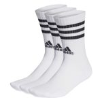 Adidas 3-Stripes Cushioned Crew Socks 3 Pairs HT3458 Λευκές