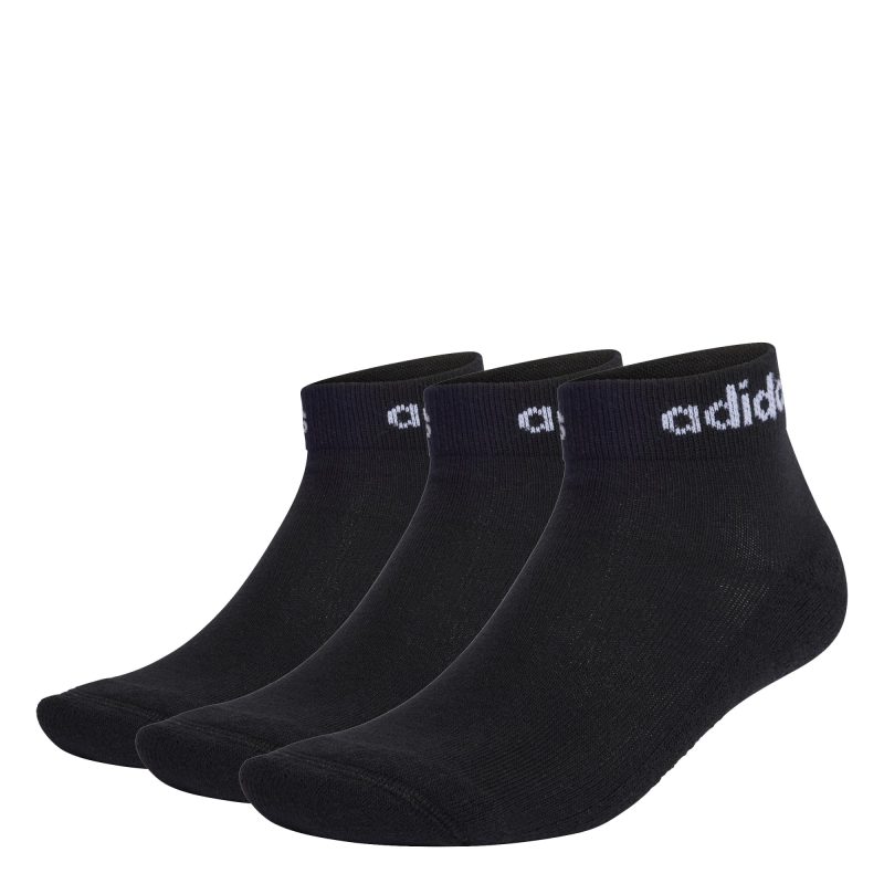 Adidas Think Linear Ankle Socks 3 Pairs IC1305 Μαύρες