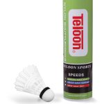 Μπαλάκια Badminton Προπόνησης Νάιλον, χαμηλής ταχύτητας (6 τμχ.) TELOON 42073