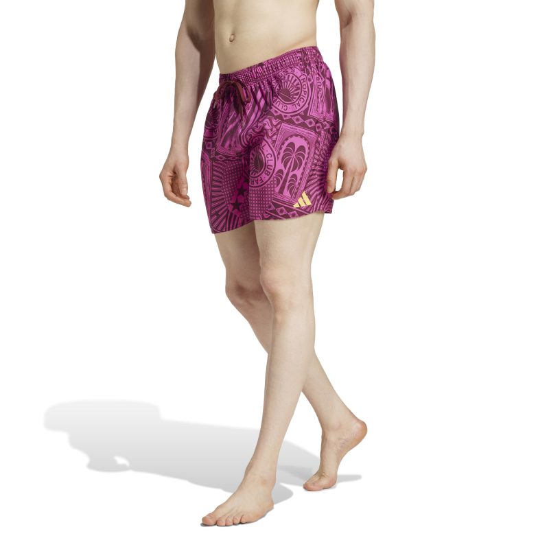 Adidas x FARM 3-Stripes Swim Shorts 5-Inch JG3599 Ροζ