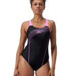 Speedo W Medley Logo 1 Piece 13474-15357 Μαύρο