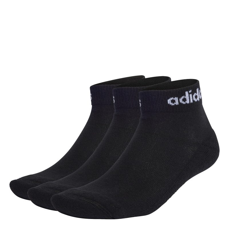 Adidas Linear Ankle Socks Cushioned Socks 3 Pairs IC1303 Μαύρες