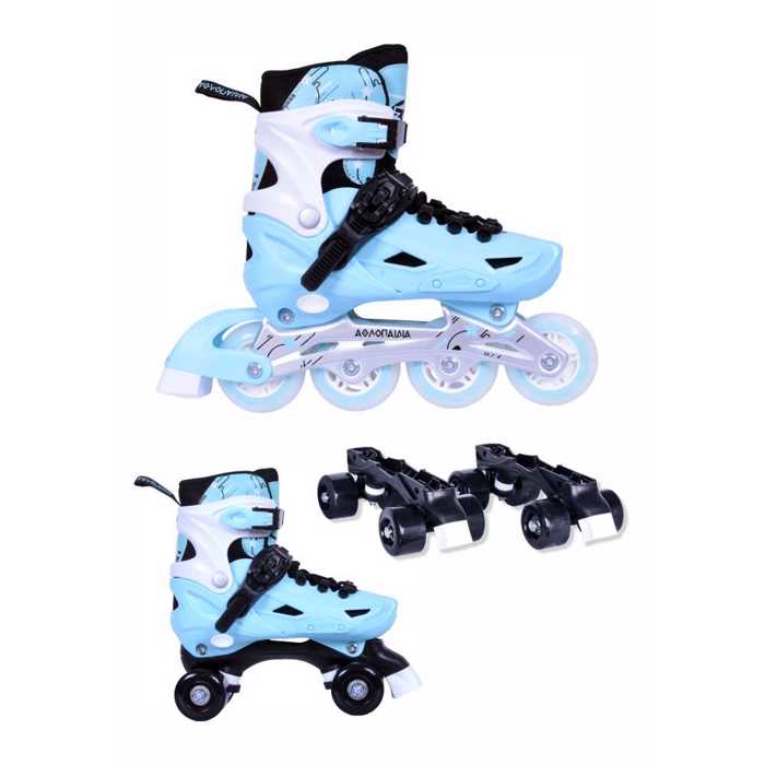 ΑΘΛΟΠΑΙΔΙΑ 10306 Αυξομειούμενα Πατίνια/Roller Skates 2 σε 1 - Μέντα 002.10306/INLR/MN