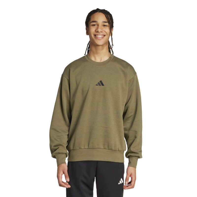 Adidas Essentials Feelcozy Fleece Sweatshirt KD5149 Λαδί
