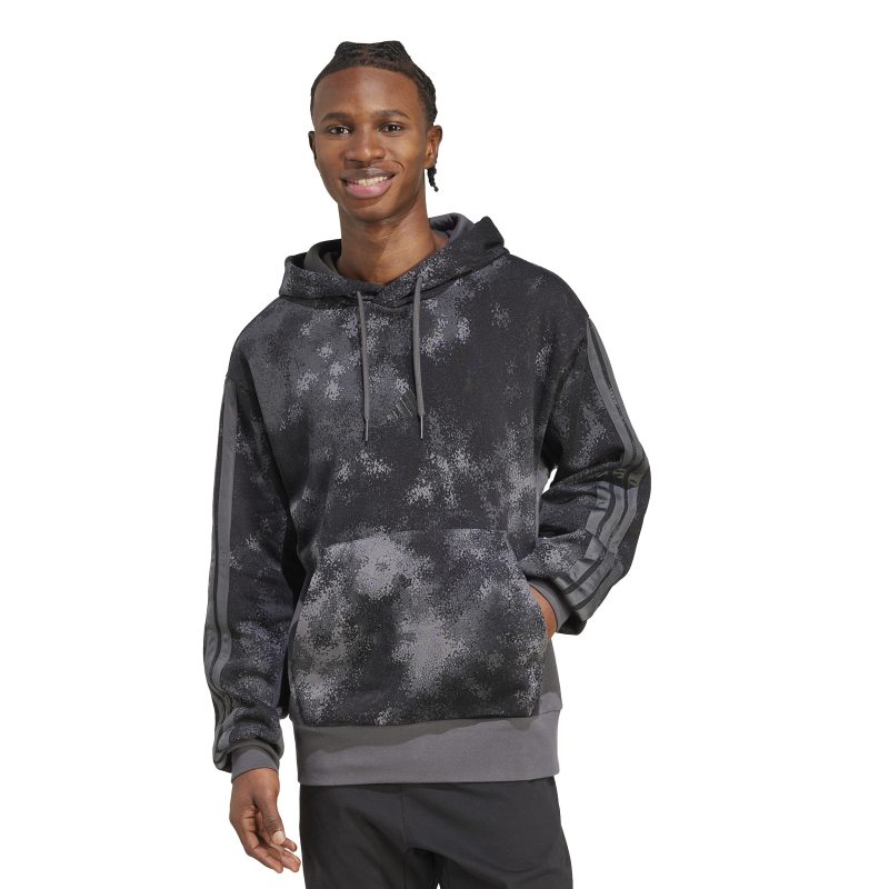Adidas Hoodie AOP Colourblock JW3709 Μαύρο