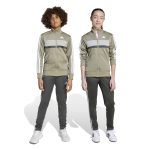 Adidas Seasonal Essentials Tiberio 3-Stripes Tricot Track Suit Kids JX0195 Λαδί