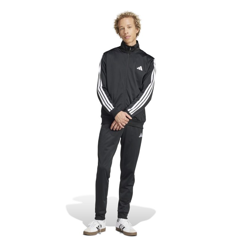 Adidas Sportswear Basic 3-Stripes Tricot Track Suit JI8858 Μαύρο