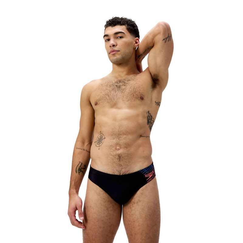 Speedo Mens Medley Logo 7cm Brief 097391-8964 Μαύρο