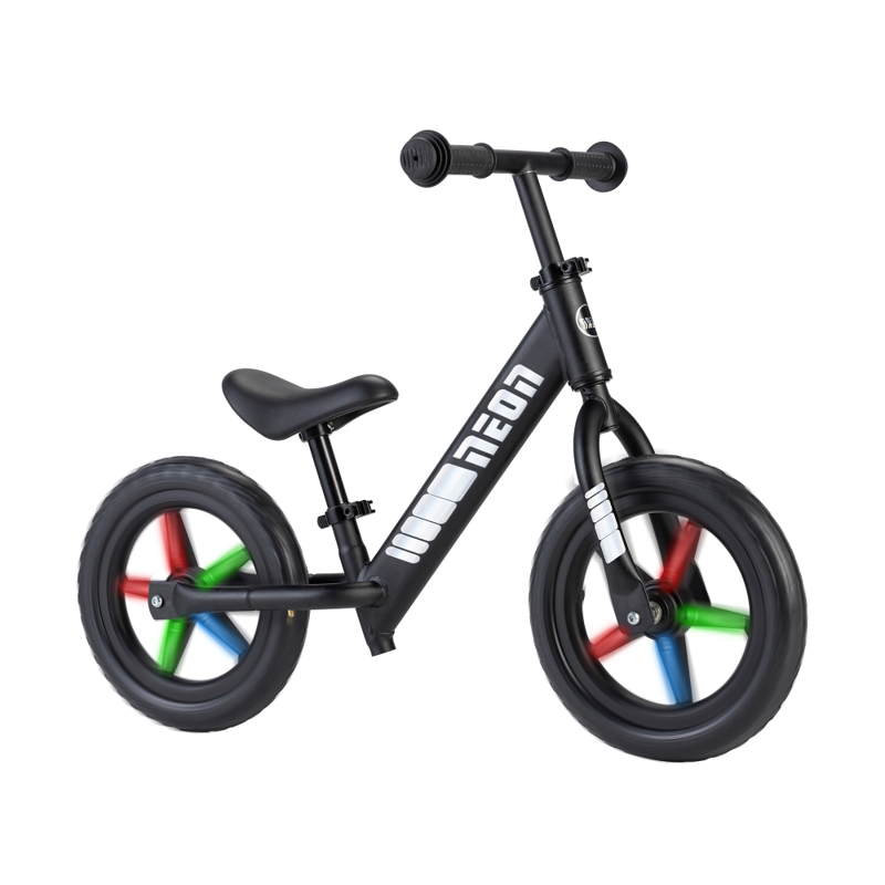 YVOLUTION Neon Ποδήλατο Ισορροπίας με LED Ρόδες 12'' - Μαύρο 53.NT52B2