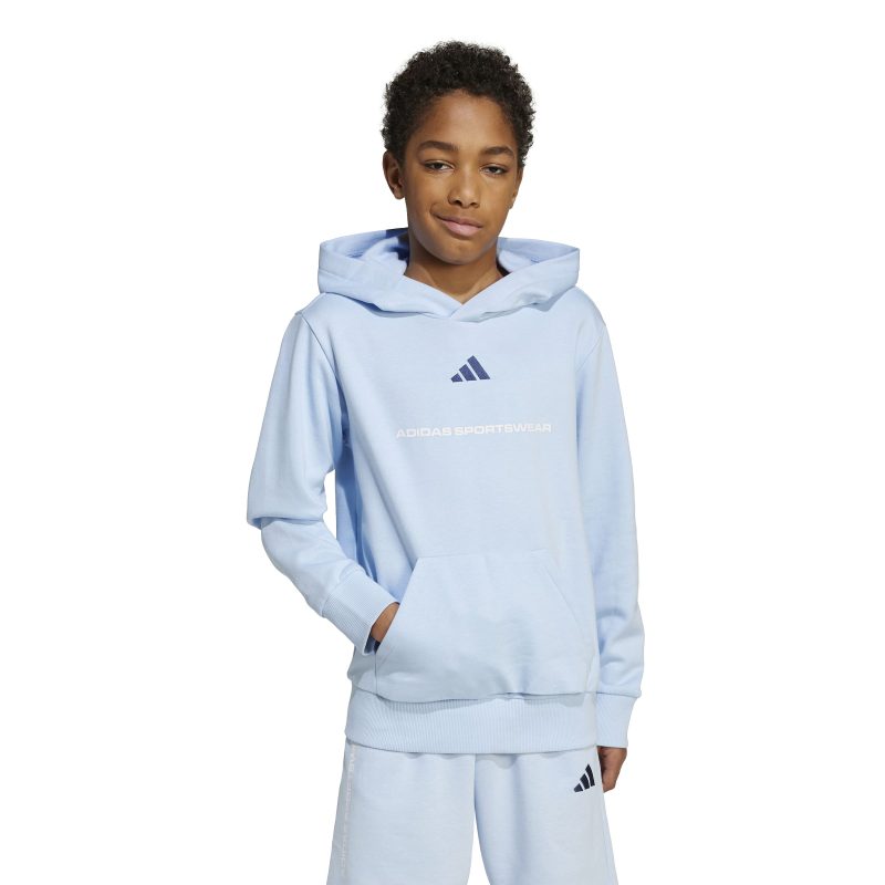Adidas Slogan Fleece Hoodie KC2805 Μπλε