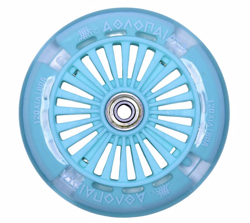 ΑΘΛΟΠΑΙΔΙΑ Ροδάκι 120χιλ. Φωτιζόμενο Με Ρουλεμάν, Εμπρόσθιο, Για Πατίνι 61215 - Μέντα 004.61215/MN/120