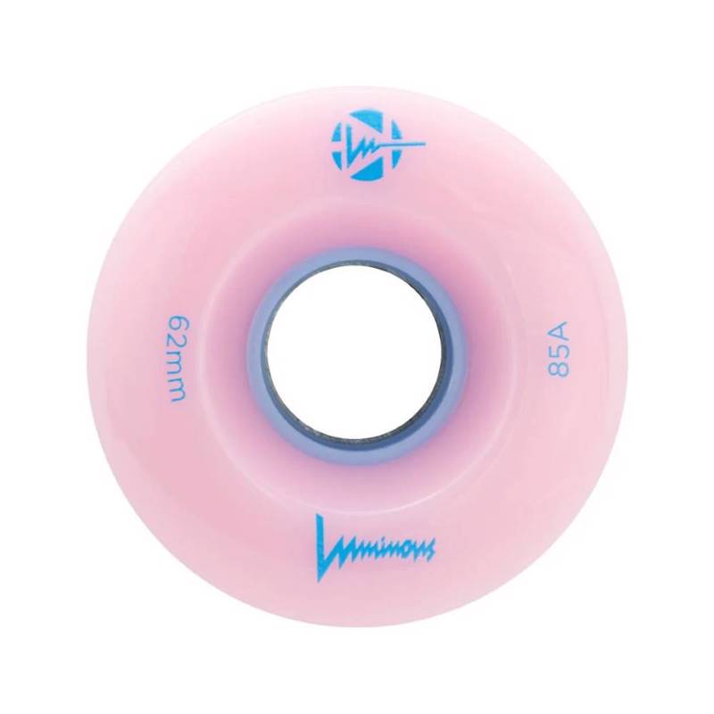 LUMINOUS Ροδάκια Led Quads 62χιλ./85A - Ροζ/Γαλάζιο 52.LUWL-QLU6285-PK-LB