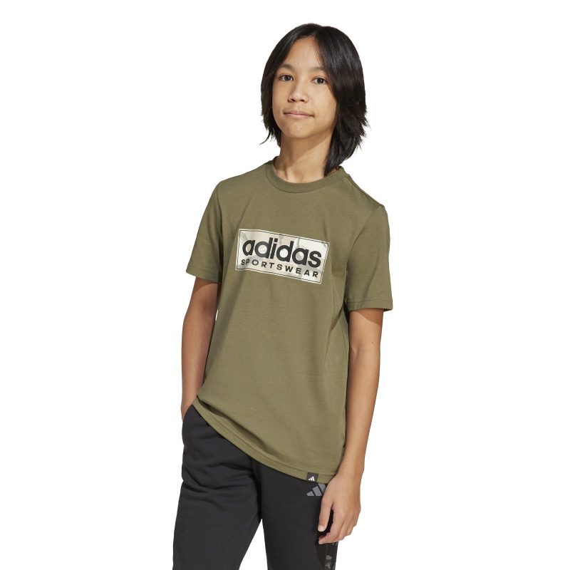 Adidas Camo Linear Graphic Tee Kids JX6872 Χακί