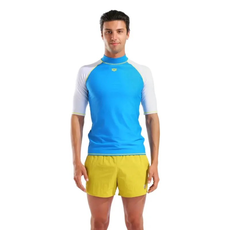 Arena Rash Vest S/S Graphic 011108-813 Μπλε