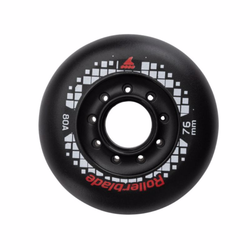 ROLLERBLADE Apex 76χιλ./80Α Ροδάκια - Μαύρο 43.066558