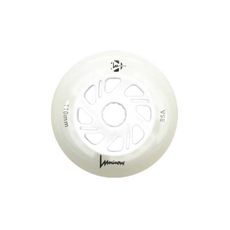 Luminous 110χιλ./85A Ροδάκι Led - Λευκό Glow (3αδα) 52.LUWL-LU110-WH-GW