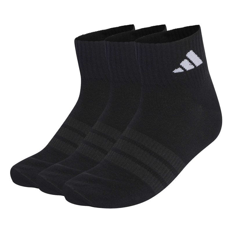 Adidas Thin & Light Sportswear Ankle Socks 3-Pack KC9613 Μαύρες