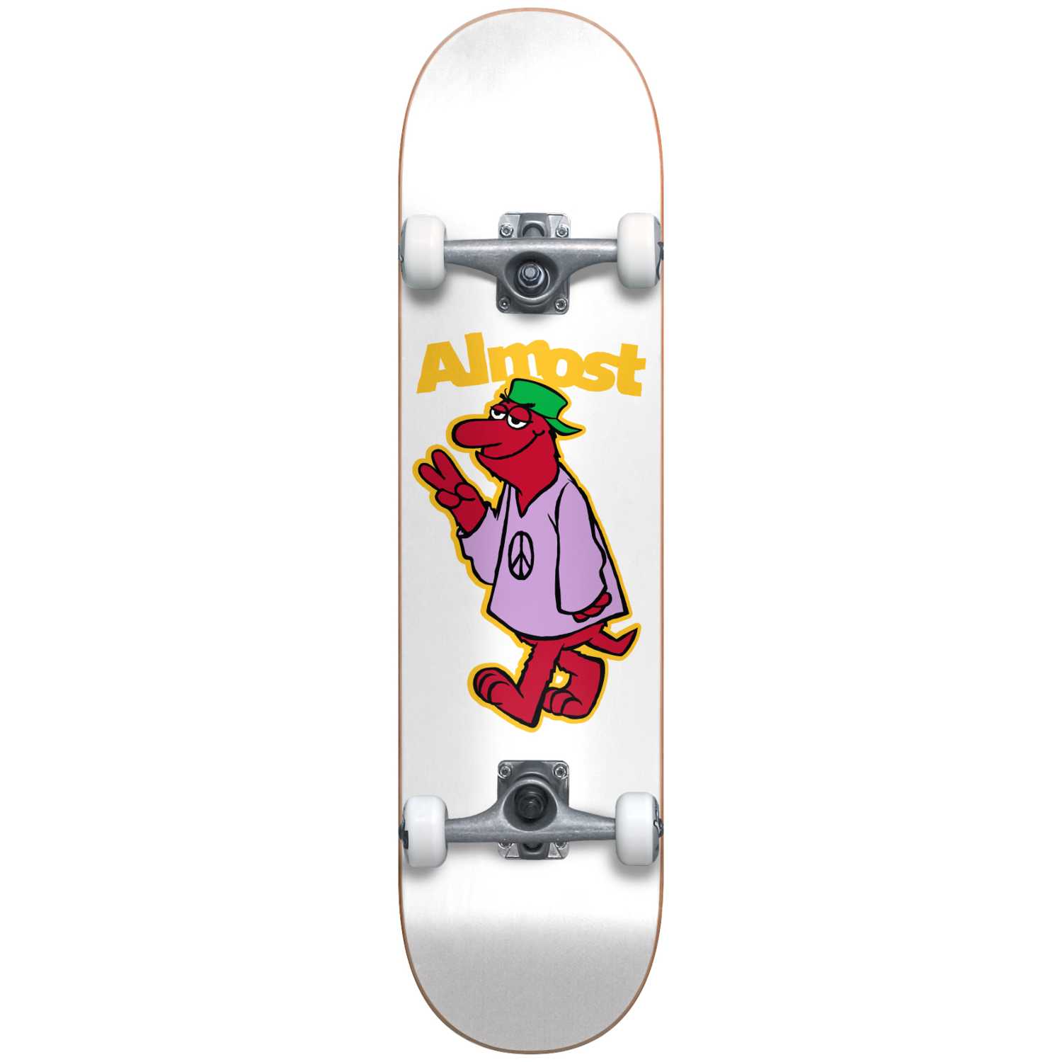 0-almost-peace-out-yth-fp-complete-skateboard-7.25-lefko-bottom-view ALMOST Peace Out Yth FP Complete Skateboard 7.25" - Λευκό 49.10523249Y/WHT/7.25 - Image 1