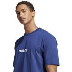 Adidas Essentials Linear Single Jersey Tee JE8999 Μπλε - Image 4