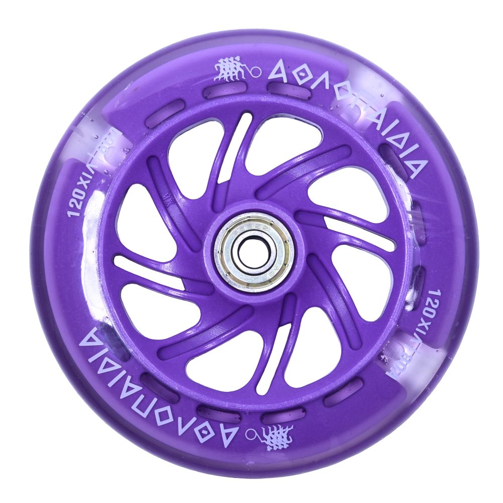 0-athlopaidia-roda-me-rouleman-120xil.-mov-front-view ΑΘΛΟΠΑΙΔΙΑ Ρόδα με Ρουλεμάν 120χιλ. - Μωβ 004.61210/PU/120 - Image 1
