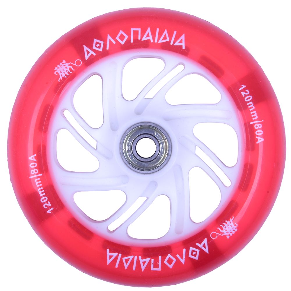 0-athlopaidia-roda-me-rouleman-red-front-view ΑΘΛΟΠΑΙΔΙΑ Ροδά με Ρουλεμάν 120χιλ. - Κόκκινο 004.61210/R/120 - Image 1