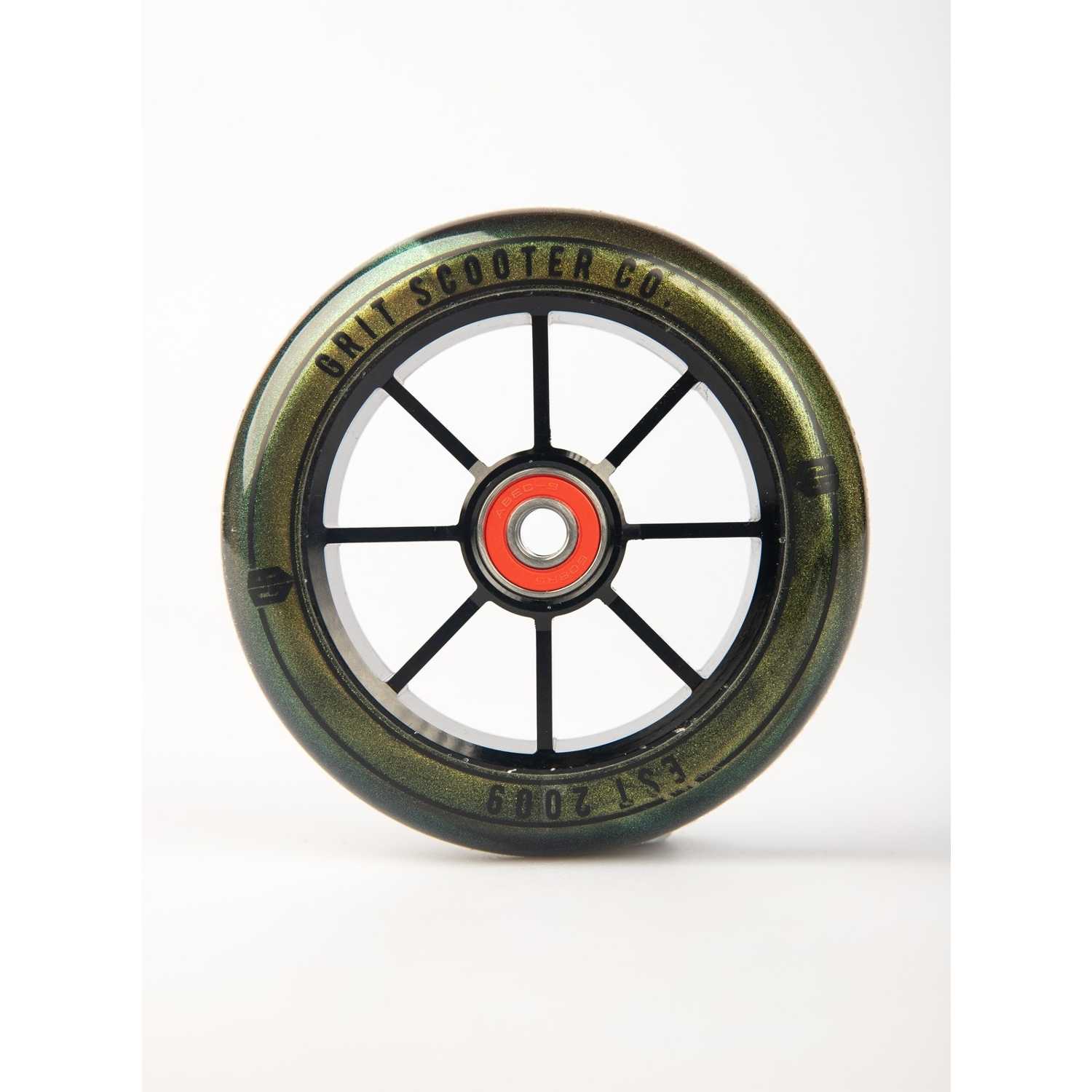 0-grit-rodakia-100xil-mauro-xruso-front-view GRIT Ροδάκια 100χιλ. - Μαύρο/Χρυσό 60.WH8S10BLGLD - Image 1