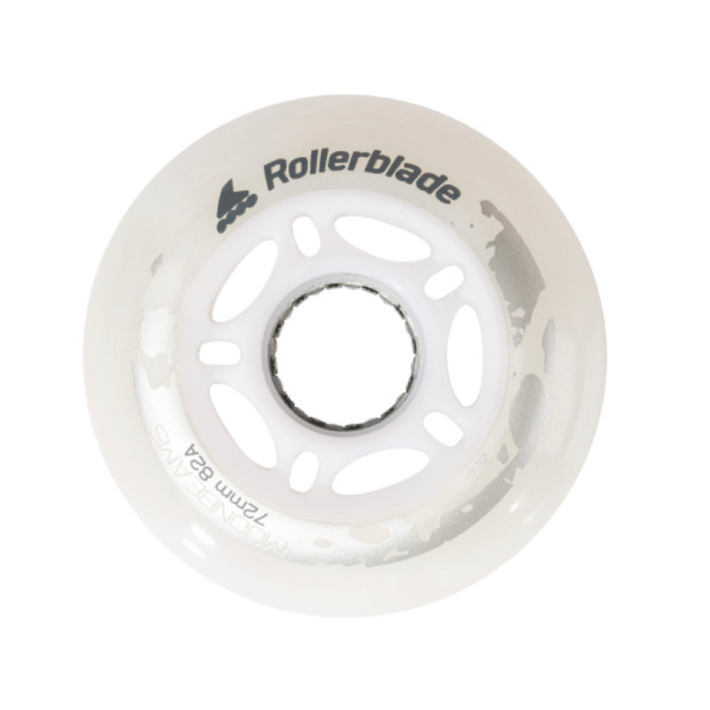 0-rollerblade-moonbeam-72xil-82a-led-rodakia-leuko-front-view ROLLERBLADE Moonbeams 72χιλ./82Α Led Ροδάκια - Λευκό 43.061300 - Image 1