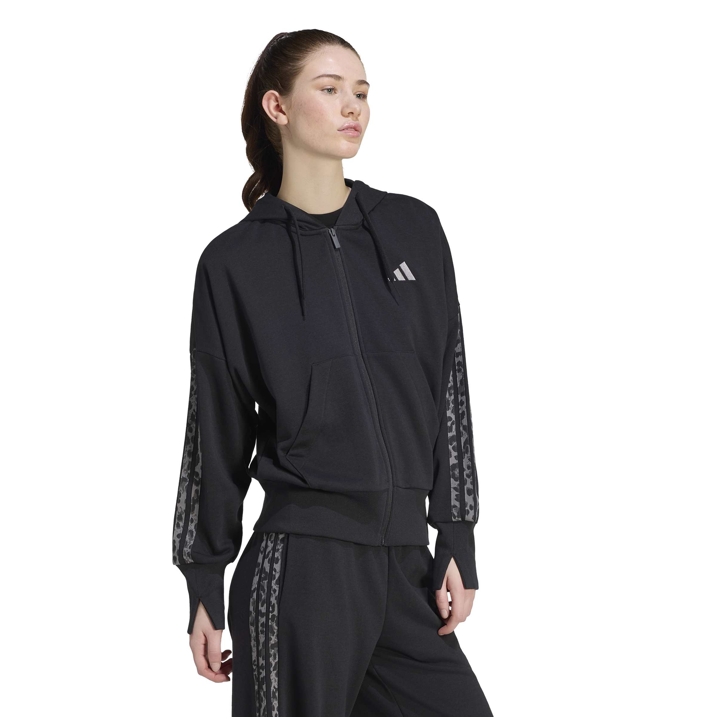 adidas_seasonal_essentials_animal_print_3-stripes_ks8002_1 Adidas Seasonal Essentials Animal Print 3-Stripes KS8002 Μαύρο - Image 1