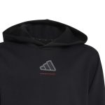 Adidas Slogan Fleece Hoodie KX2475 Μαύρο - Image 3