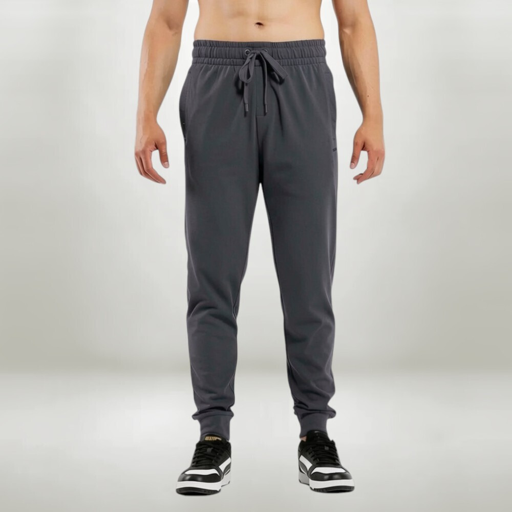 be_nation_panteloni_formas_charcoal_02312502_3f_1 BeNation Essential Heavy Jersey Rib Hem Pants 02312502-3F Ανθρακί - Image 1