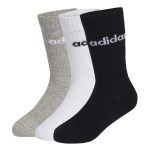 Adidas Linear Kids Crew 3 Pairs KE7085 Μαύρο/Λευκό/Γκρι