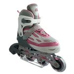 G&C Inline Αυξομειούμενα Πατίνια Rollers BW 188 Γκρι/Ροζ - Image 4