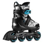 Αυξ/να Inline Skates NILS EXTREME ΣΕΤ 4 σε 1 με Αντικ/σιμη Λεπίδα Πάγου NH10907 Μαύρο/Μπλε - Image 9