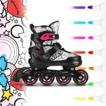 Αυξ/να Inline Skates NILS EXTREME ΣΕΤ 4 σε 1 με Αντικ/σιμη Λεπίδα Πάγου NH10907 Μαύρο/Ροζ - Image 2
