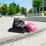 Αυξ/να Inline Skates NILS EXTREME ΣΕΤ 4 σε 1 με Αντικ/σιμη Λεπίδα Πάγου NH10907 Μαύρο/Ροζ - Image 5