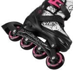 Αυξ/να Inline Skates NILS EXTREME ΣΕΤ 4 σε 1 με Αντικ/σιμη Λεπίδα Πάγου NH10907 Μαύρο/Ροζ - Image 8