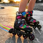 Αυξ/να Inline Skates NILS EXTREME ΣΕΤ 4 σε 1 με Αντικ/σιμη Λεπίδα Πάγου NH10907 Μαύρο/Ροζ - Image 9